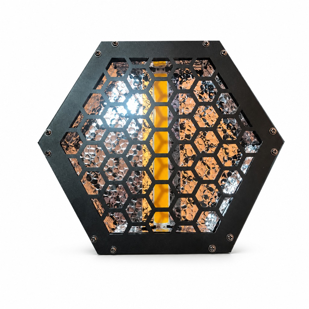 Retro Light hexagonal party light rental in Phuket standing on floor