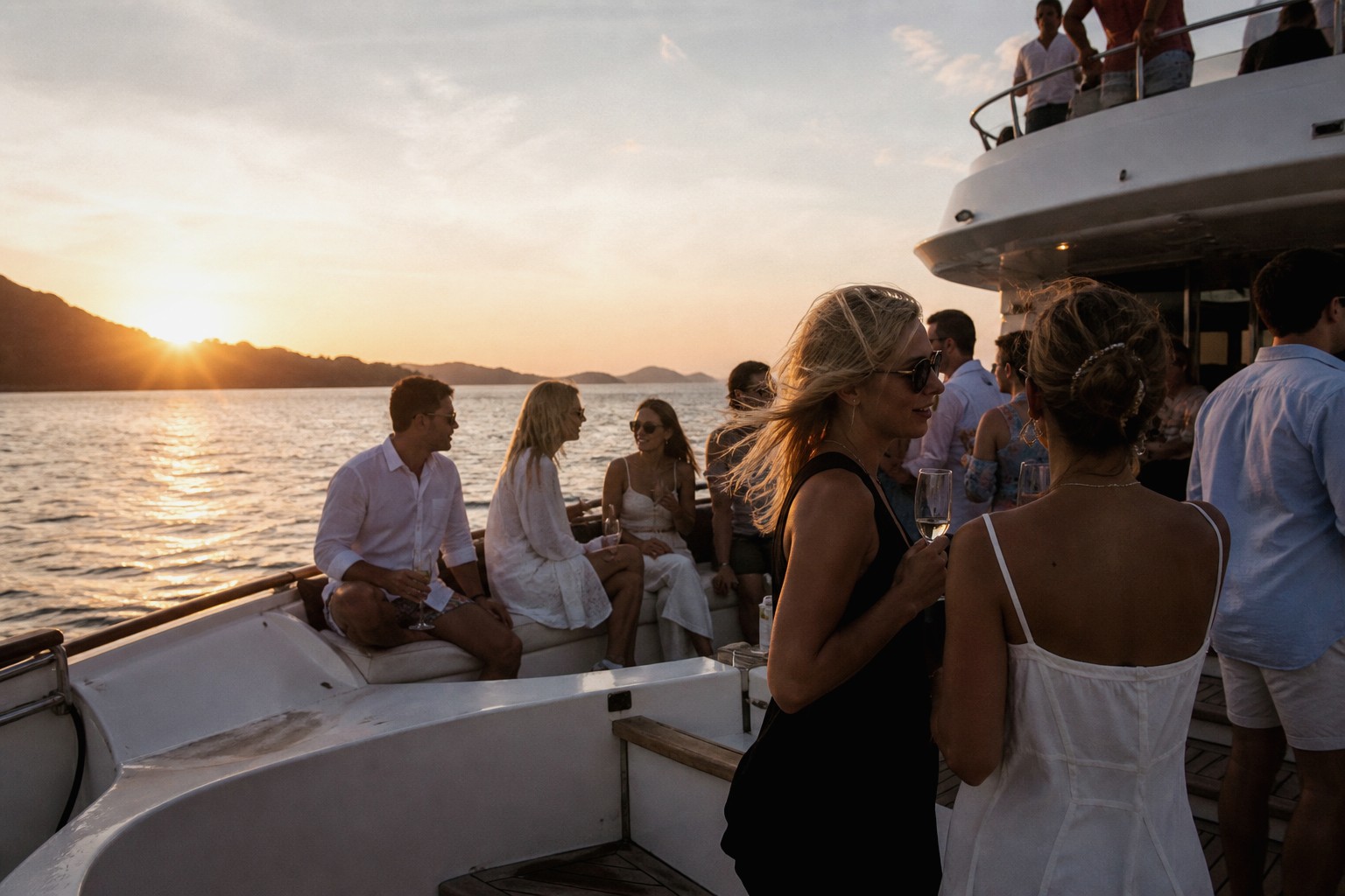 Yacht catering in Phuket for a sunset cruise event
