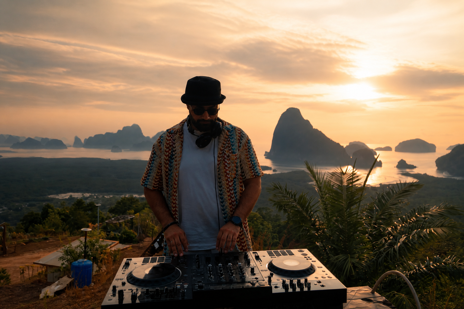Big Mood live DJ set in Phang Nga Bay