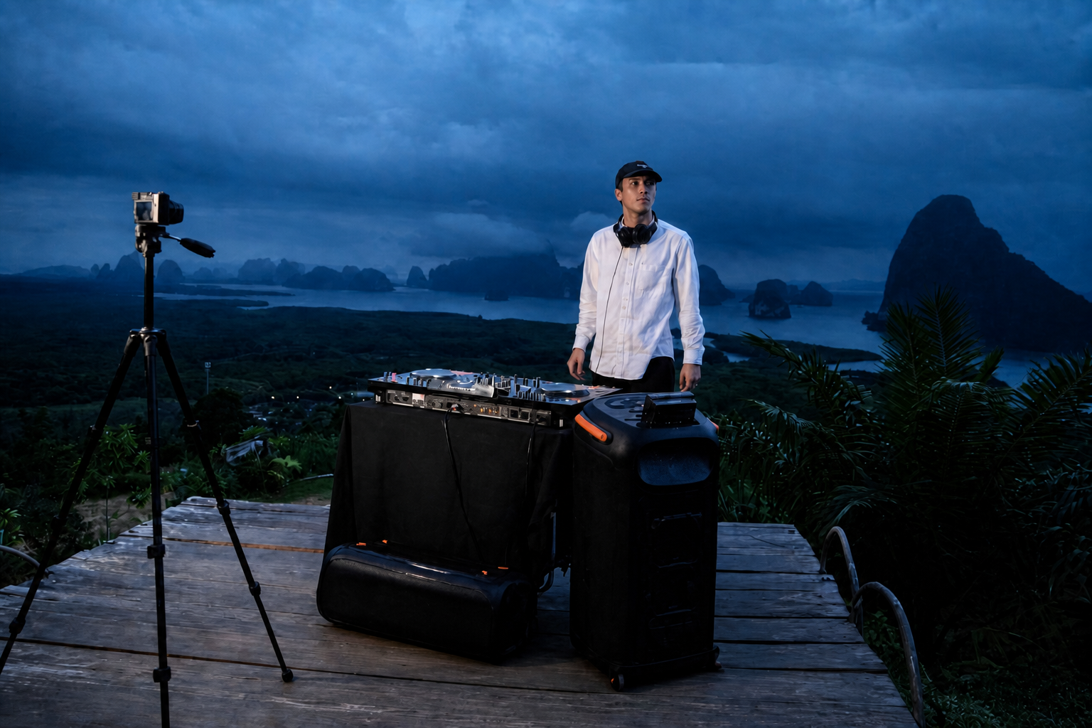 leoneeed live DJ set in Phang Nga Bay
