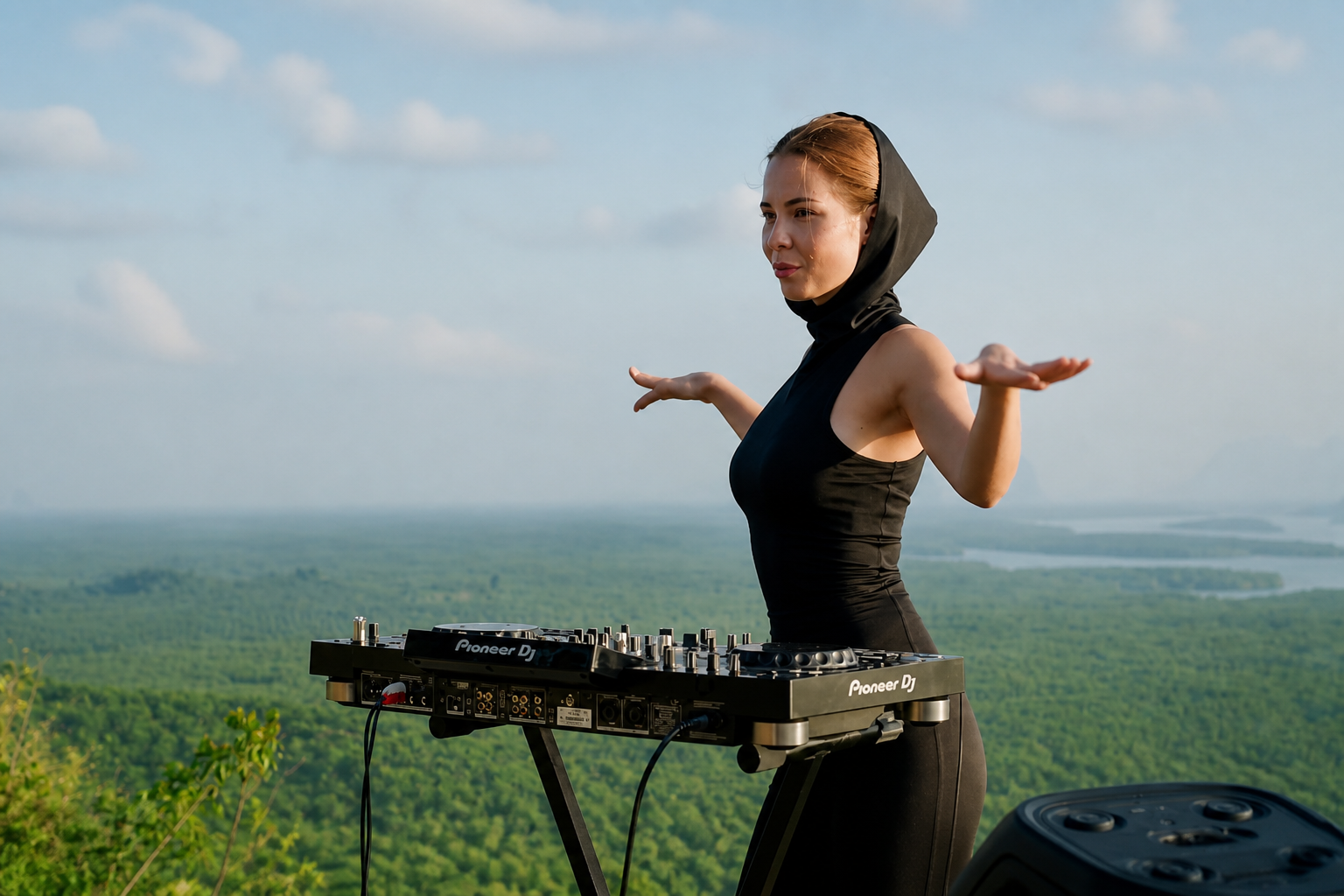 Polina K live DJ set in Phang Nga Bay